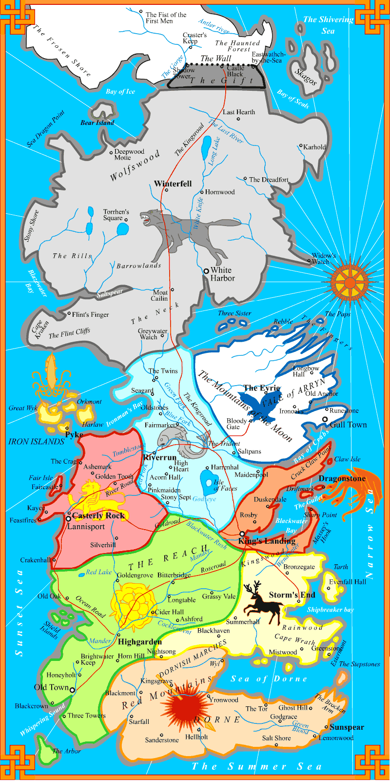 The Maps of Game of Thrones GISetc